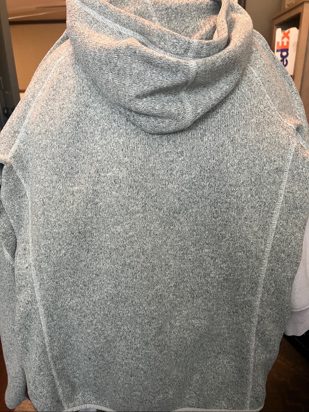 The North Face Women’s Light Gray Hooded Button Pullover Sweater - Picture 5 of 6